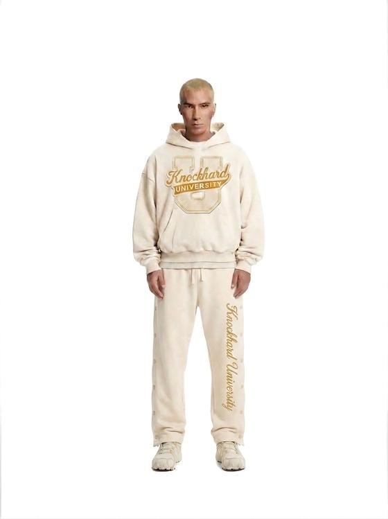 KHU Heritage Set in Cream & Gold — hoodie & pants